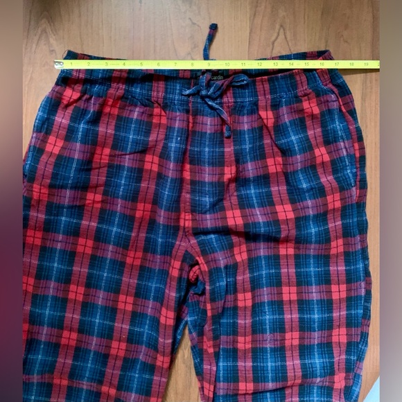 PIERRE CARDIN Men’s Pajama Pants Plaid Red Size Large - Picture 5 of 5